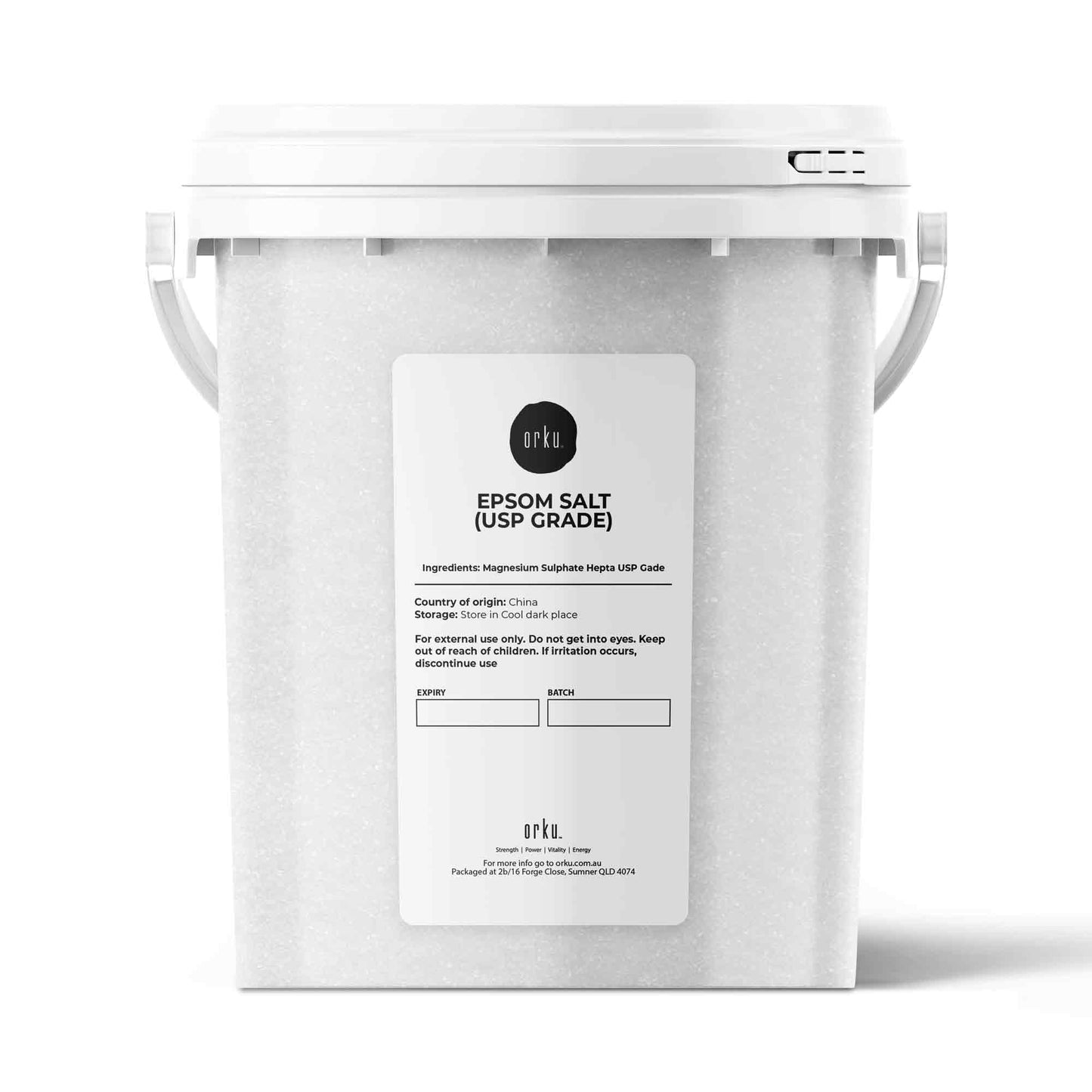 Orku USP Epsom Salt Buckets Magnesium Sulphate - Bath Soak Household Garden Use
