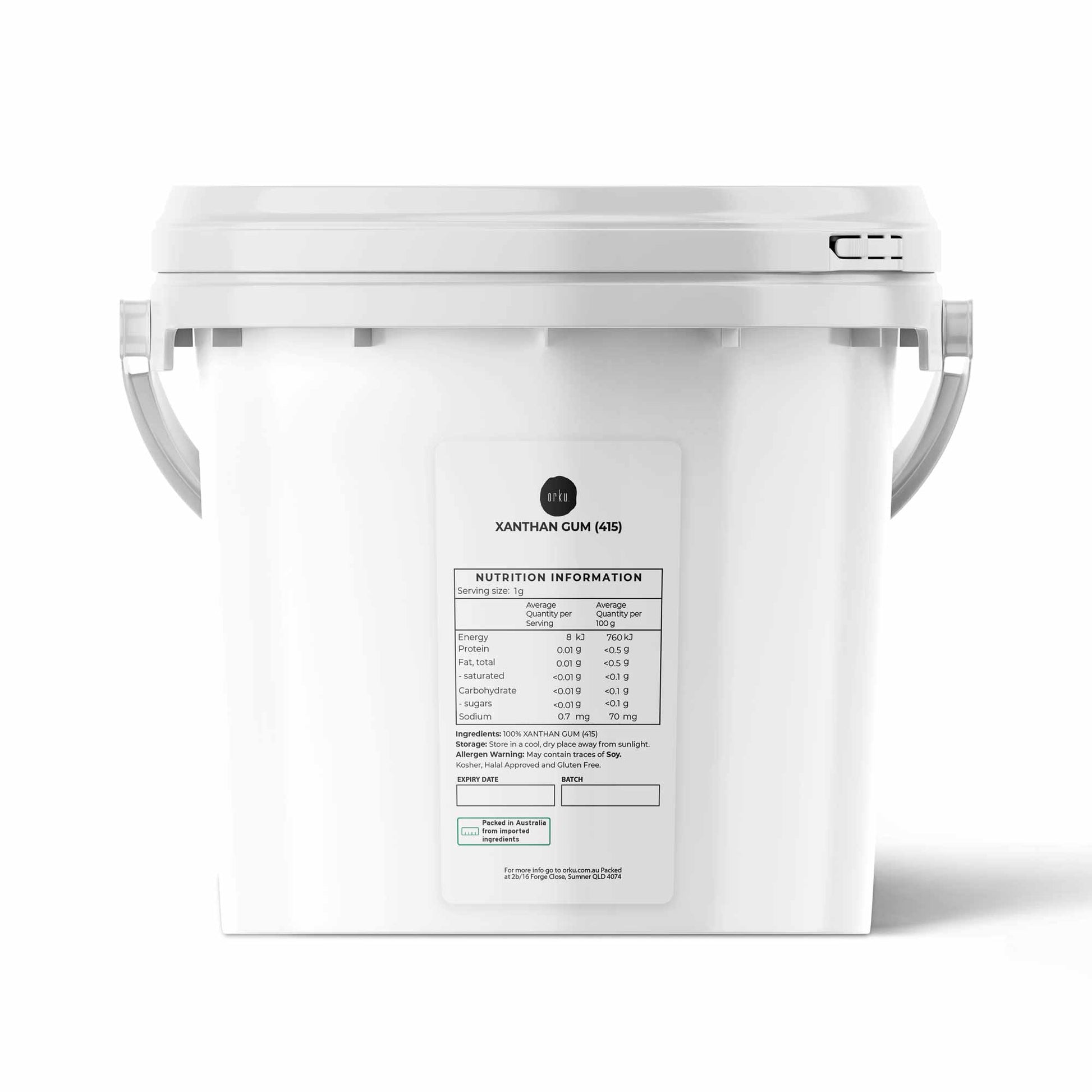 Orku Xanthan Gum Thickener Pure Fine Powder Tub 200 Mesh FCC E415 Food Additive