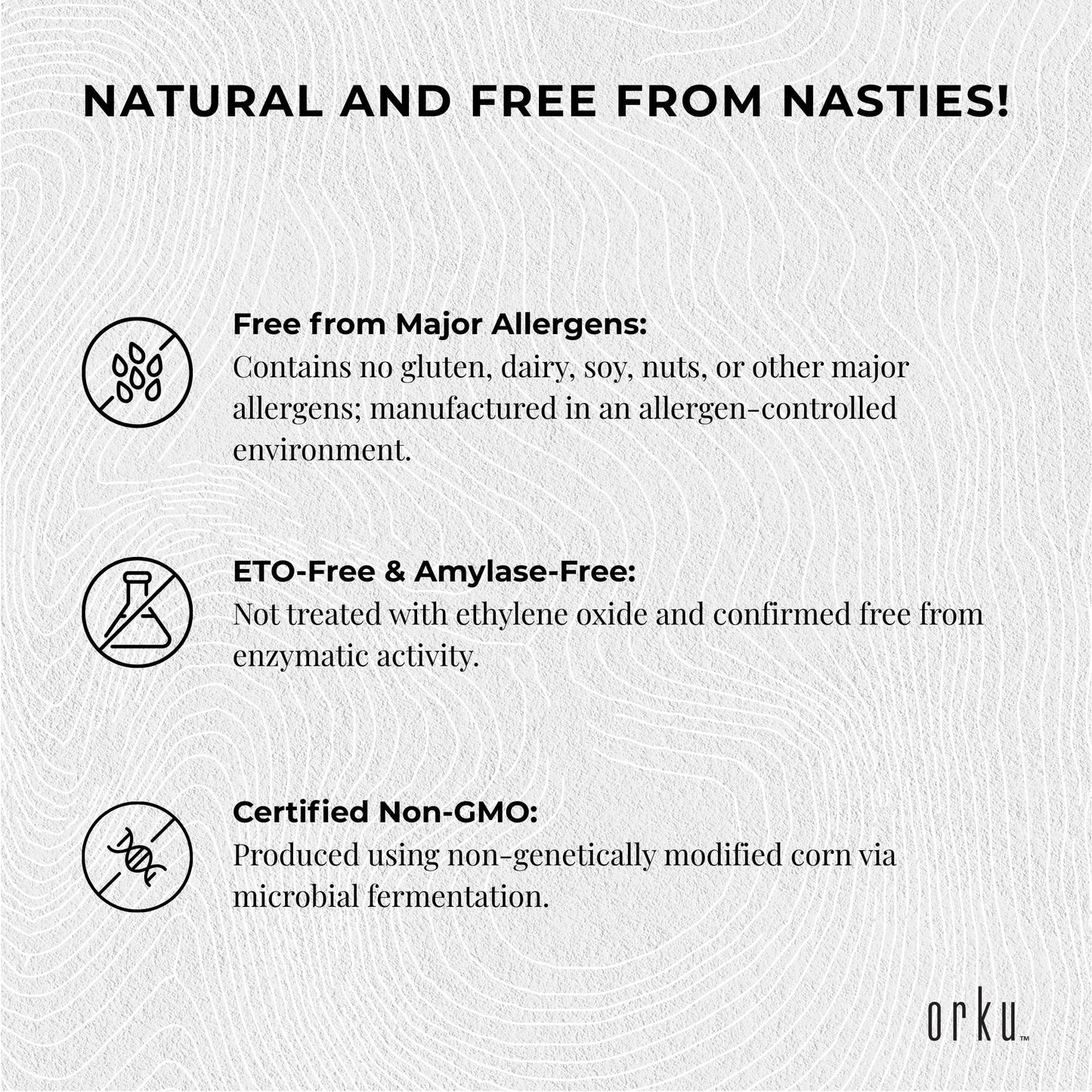 Orku Xanthan Gum Thickener Pure Fine Powder Tub 200 Mesh FCC E415 Food Additive