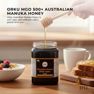 Orku 500g MGO 500+ Australian Manuka Honey - 100% Raw Natural Pure Jelly Bush