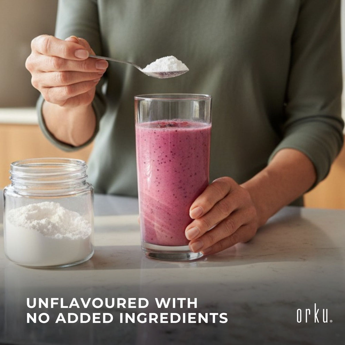 Orku 100g Creatine Monohydrate Powder 200 Mesh Micronised 99.9% Pure