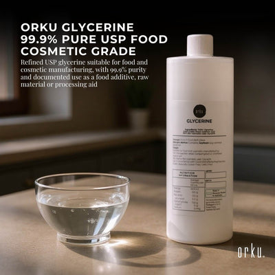 Orku Glycerine 99.9% Pure USP Food Cosmetic Grade - Vegetable Glycerol