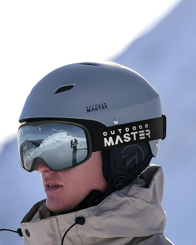 OutdoorMaster Owl Ski Goggles OTG, Snow Snowboard Goggles for Men Women Youth, Anti-Fog, 100% UV Protection-OM-72