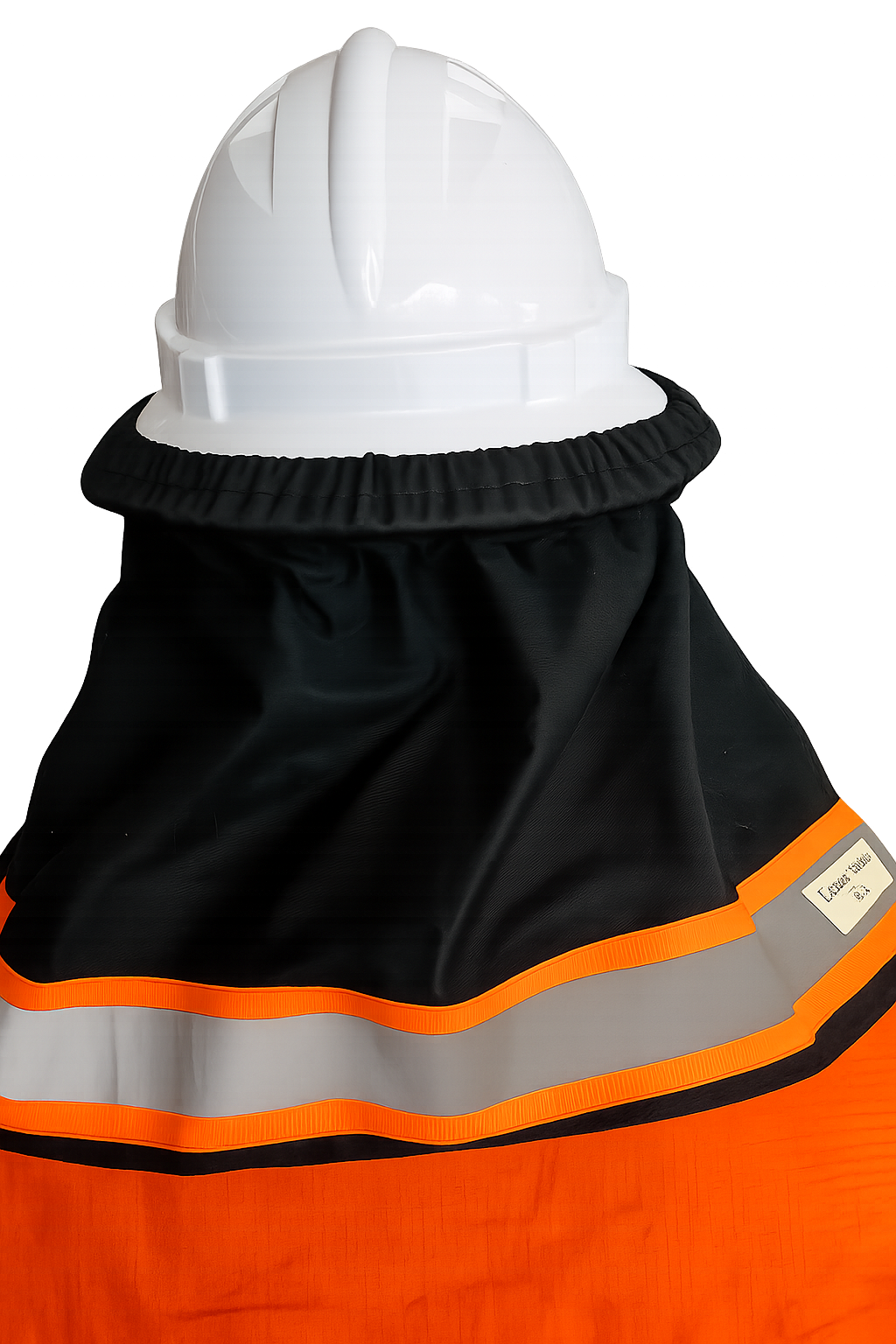 Ozzy Hardhat Shade - UPF50+ Neck Sun Protection - Hi Vis Black