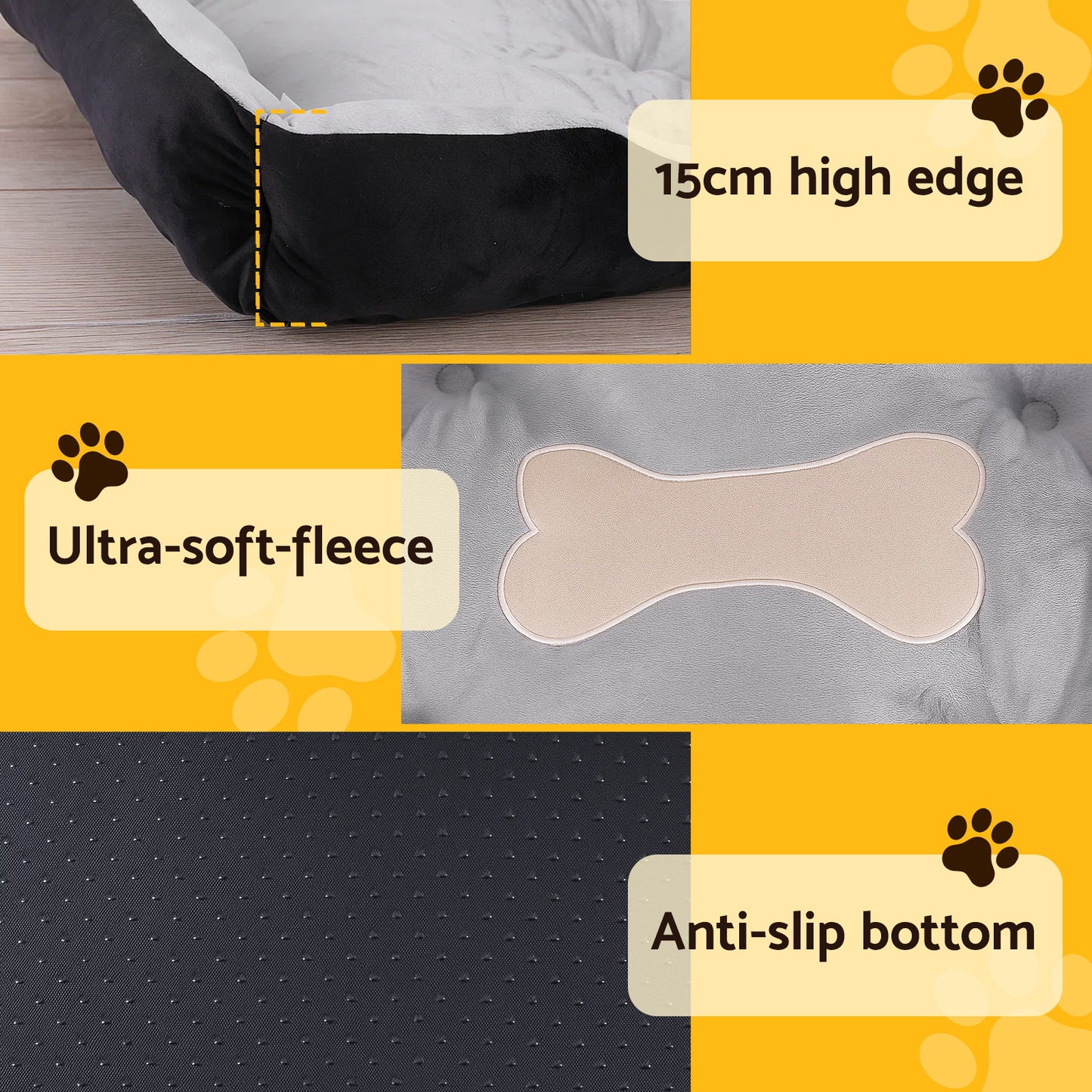 i.Pet Pet Bed Dog Bed Soft PP Cotton Mat Sleeping Comfy Cushion Washable Extra Large