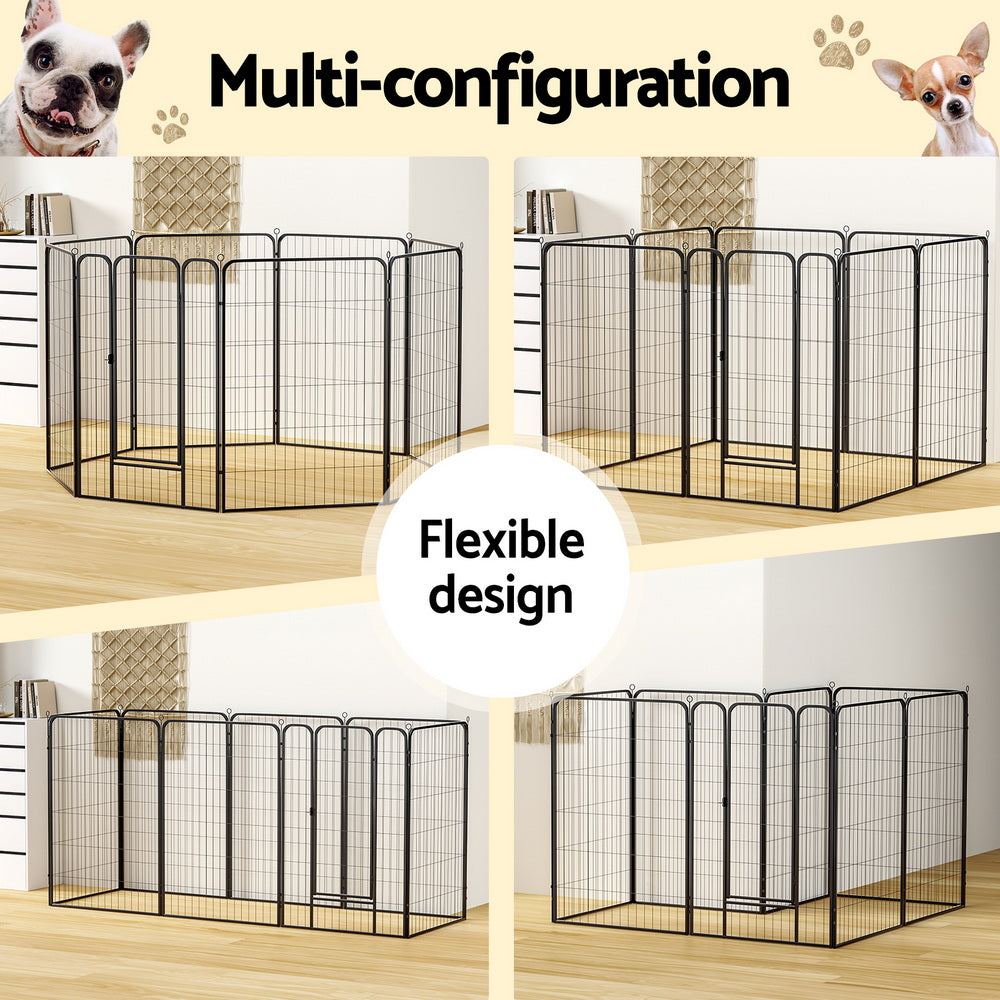 i.Pet Pet Dog Playpen 48" Enclosure 8 Panel Cage Kennel Puppy Fence Play Pen