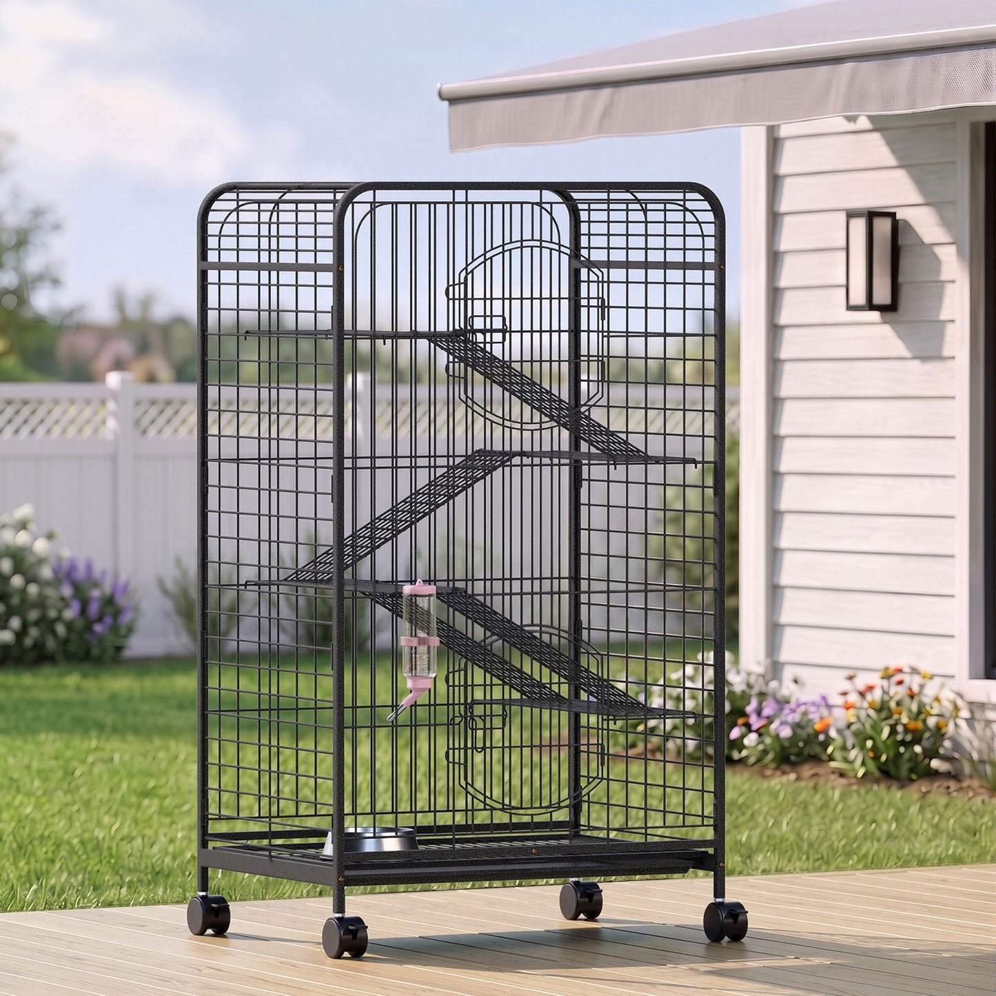 i.Pet Rabbit Cage Indoor Hutch Guinea Pig Bird Ferret Cat Hamster 110cm 4 Level