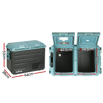 Glacio 50L Portable Fridge Freezer Cooler Camping 12V/24V/240V Caravan Car