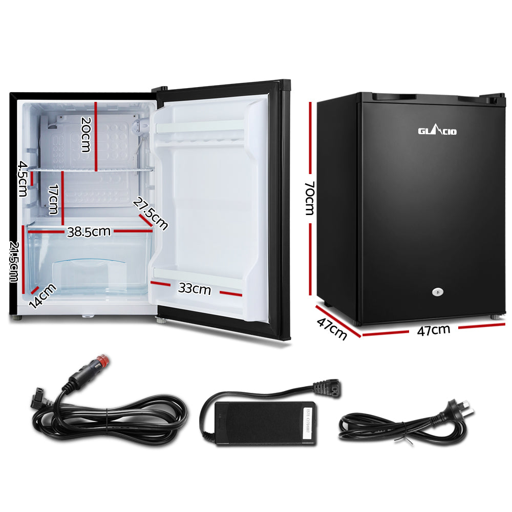 Glacio 80L Portable Fridge Bar Upright 12V/24V/240V Camping Caravan