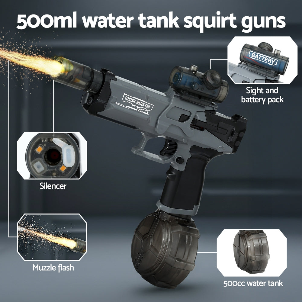 Keezi Kids Adult Electric Water Gun 500ml Water Tank Light Squirt Guns Toys