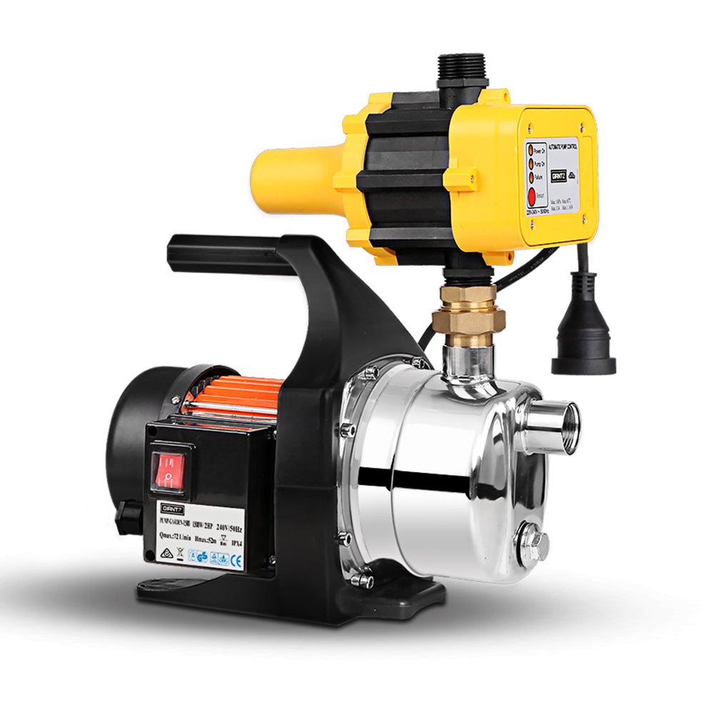 Giantz Garden Water Pump High Pressure 1500W Max. Tank Rain Farm Irrigation House Yellow