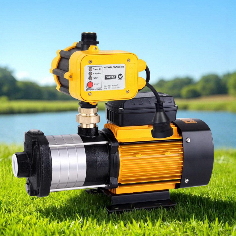 Giantz Garden Water Pump High Pressure 1300W-2000W 5-Stage Tank Irrigation Yellow