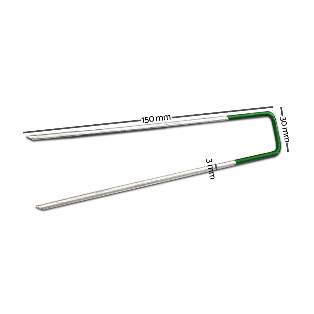 Prime Turf Artificial Grass 200pcs Synthetic Pins Fake Lawn Turf Weed Mat Pegs Joining Tape