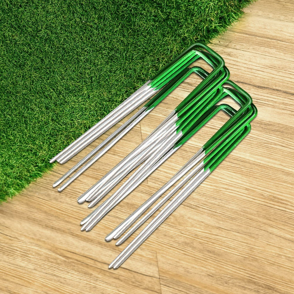 Prime Turf Artificial Grass 200pcs Synthetic Pins Fake Lawn Turf Weed Mat Pegs Joining Tape