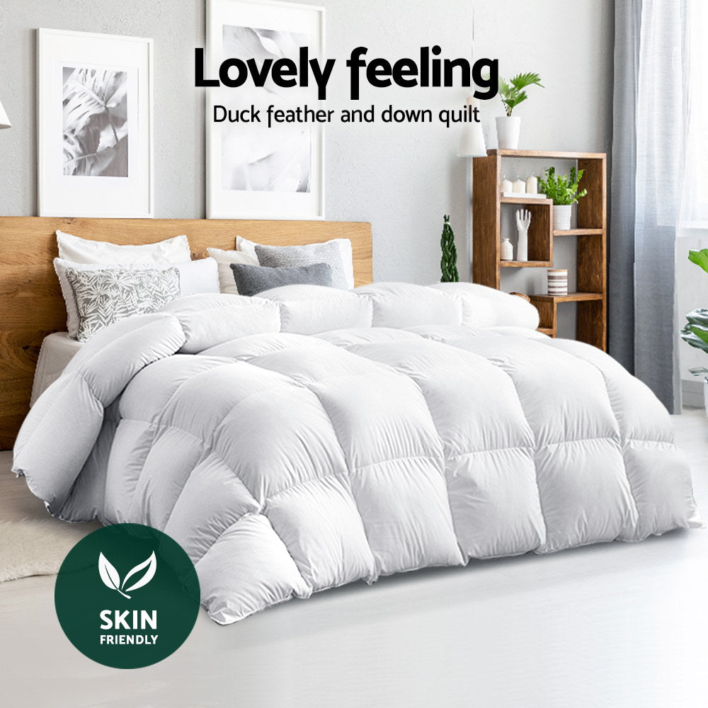 Giselle Bedding 700GSM Duck Down Feather Quilt Duvet Doona Winter Blanket Single
