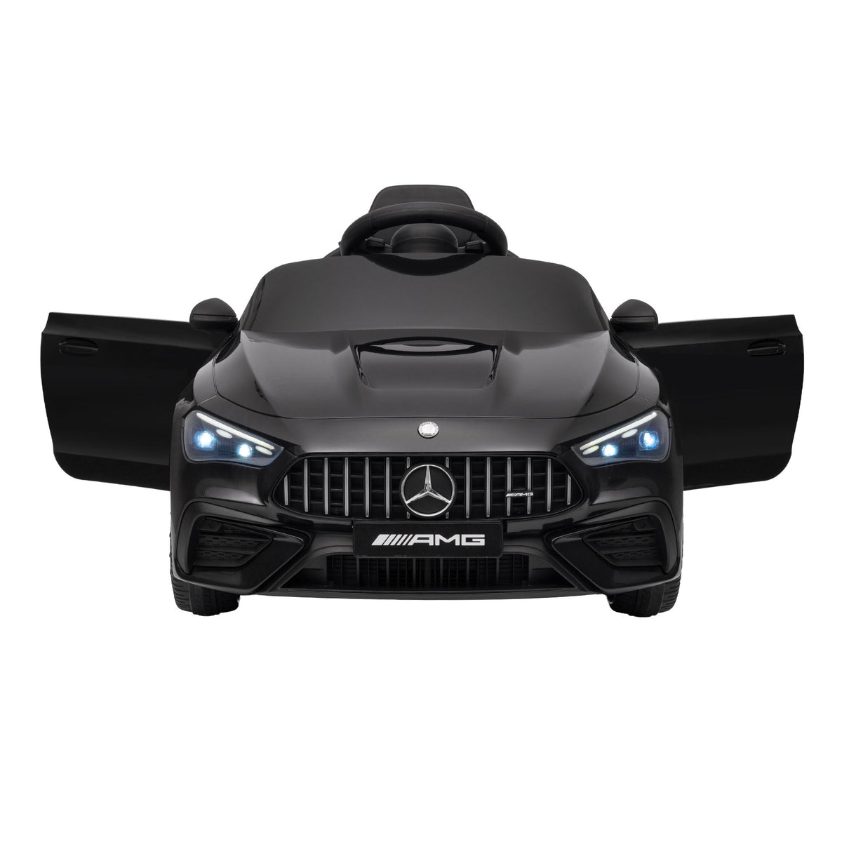Ride On Car Licensed Mercedes Benz AMGC63 Kids Electric Car 12V Music Black