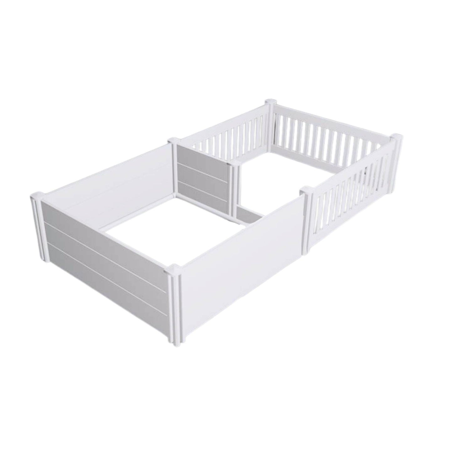 Rooster Farms 2.3m x 1.15m PVC Dog Whelping Box + Playpen Kit - Anti-Crush Rail