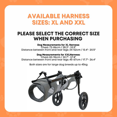 Rooster Farms Large Breed Dog Wheelchair - Adjustable Back Hind Leg Mobility Aid