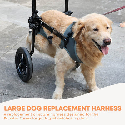 Rooster Farms Replacement Harness for Dog Wheelchair - Large Dogs Up to 45Kg