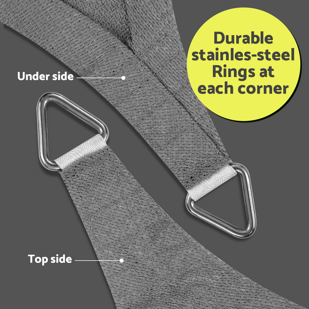 Instahut Sun Shade Sail Shadecloth Canopy Rectangle 280gsm 4x7m