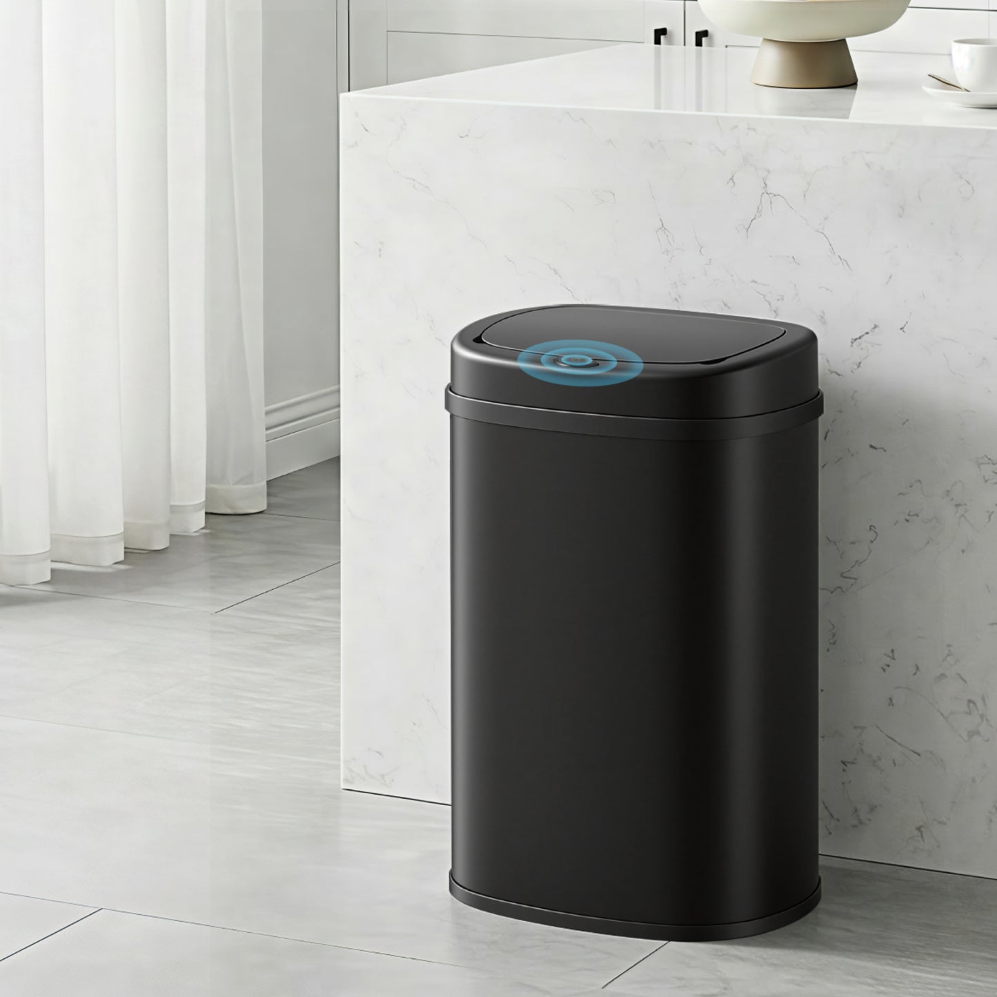 Devanti 50L Sensor Bin Motion Rubbish Automatic Black
