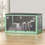 Artiss Storage Container Foldable Stackable Large 5 Sides Open Transparent 140L