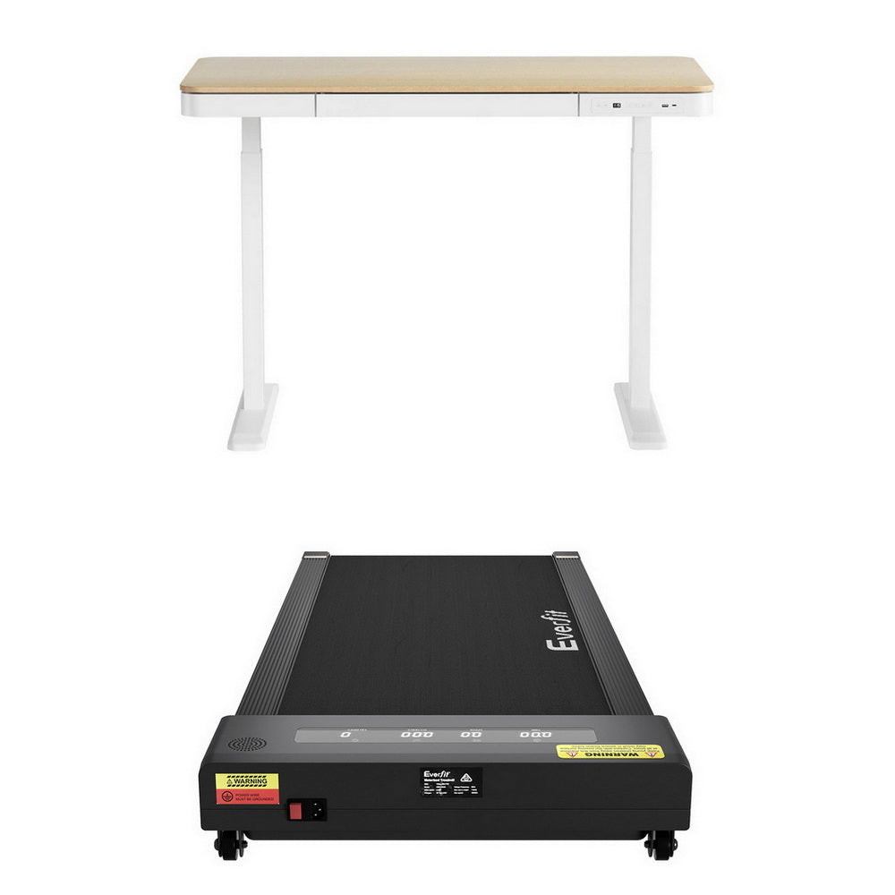 Artiss Electric Treadmill with 120cm Automatic Standing Desk Walking Pad 400mm