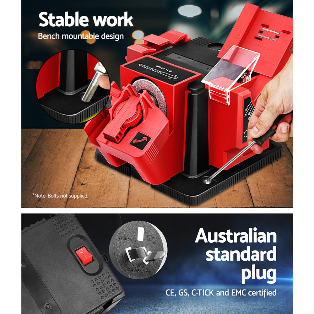 Giantz Tool Sharpener 65W Electric Drill Bit Knife Scissor Chisel Planer Grinder