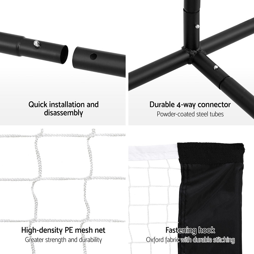 Everfit 3.6M Badminton Tennis Net Portable Volleyball Kit Adjustable Height