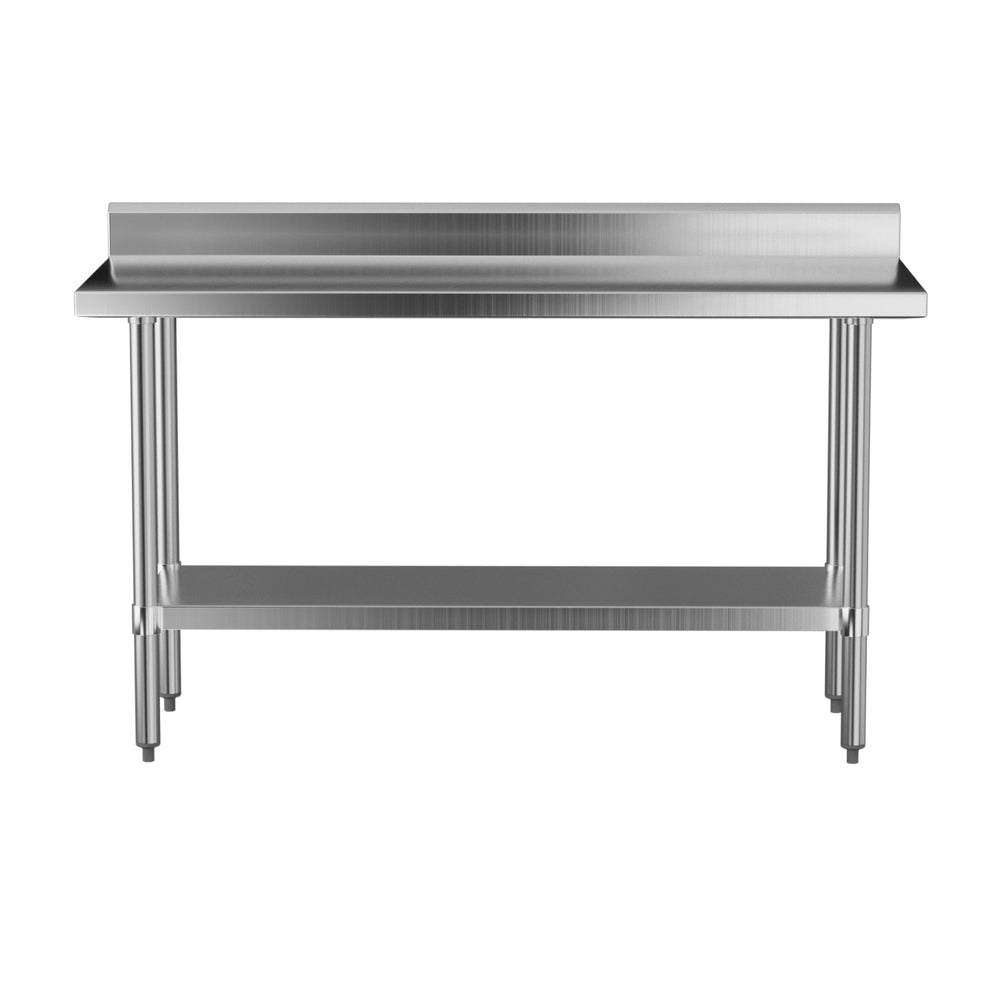 Cefito Stainless Steel Kitchen Bench w/ Splashback 1500x600MM 430