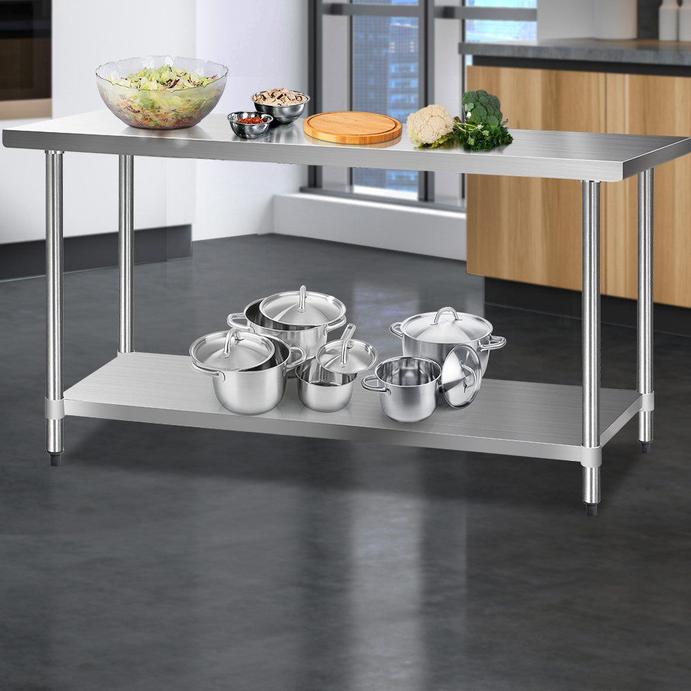 Cefito 1829x610mm Stainless Steel Kitchen Bench 430