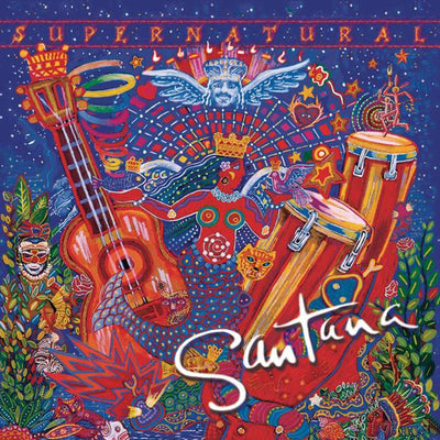 Santana Supernatural Vinyl Album & Crosley Record Storage Display Stand