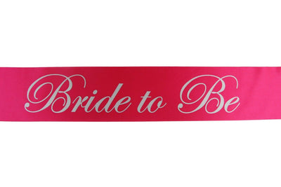 Sashes Hens Sash Party Hot Pink/Silver - Bride To Be
