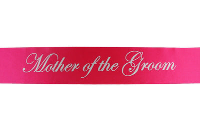 Sashes Hens Sash Party Hot Pink/Silver - Mother Of The Groom