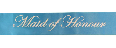 Sashes Hens Sash Party Light Blue/Silver - Maid Of Honour