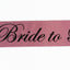 Sashes Hens Sash Party Light Pink/Black - Bride To Be