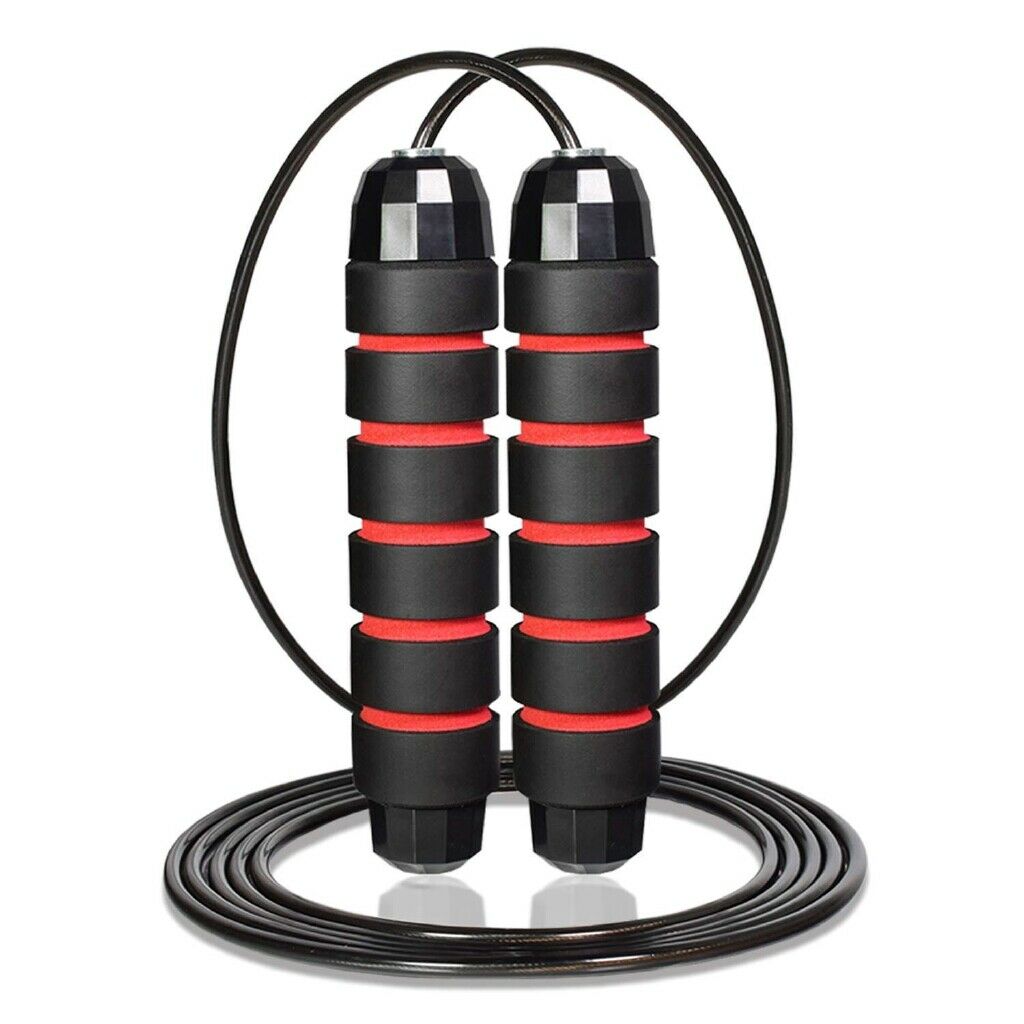 Skipping Rope - Jump Rope Adjustable Fitness Cable Speed Adults Kids Jumping