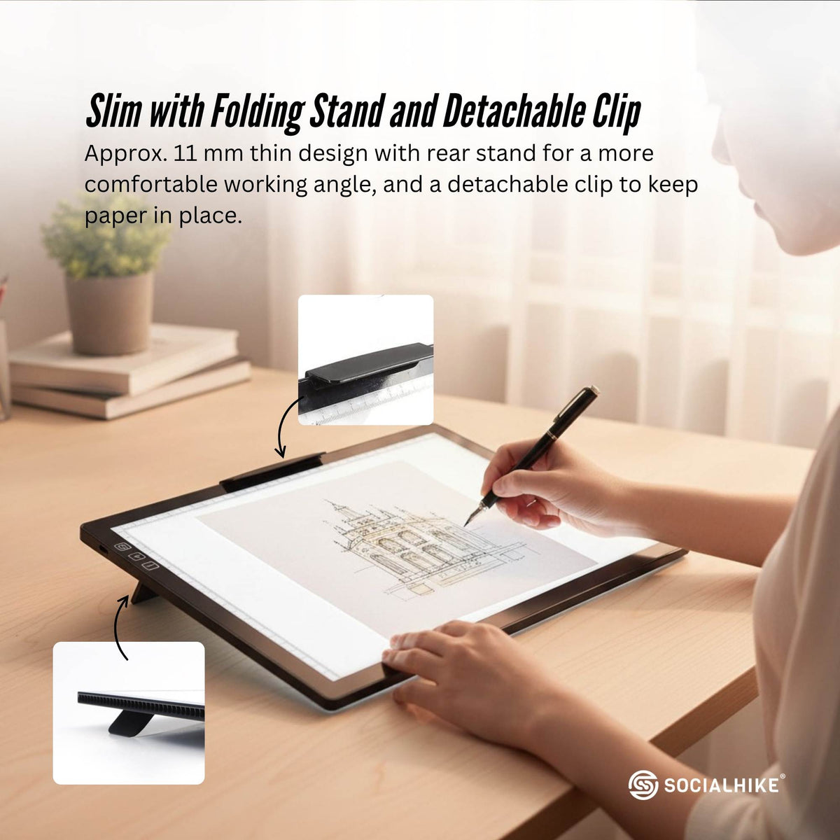 Social Hike A4 Rechargeable LED Tracing Light Box Art Light Pad USB-C