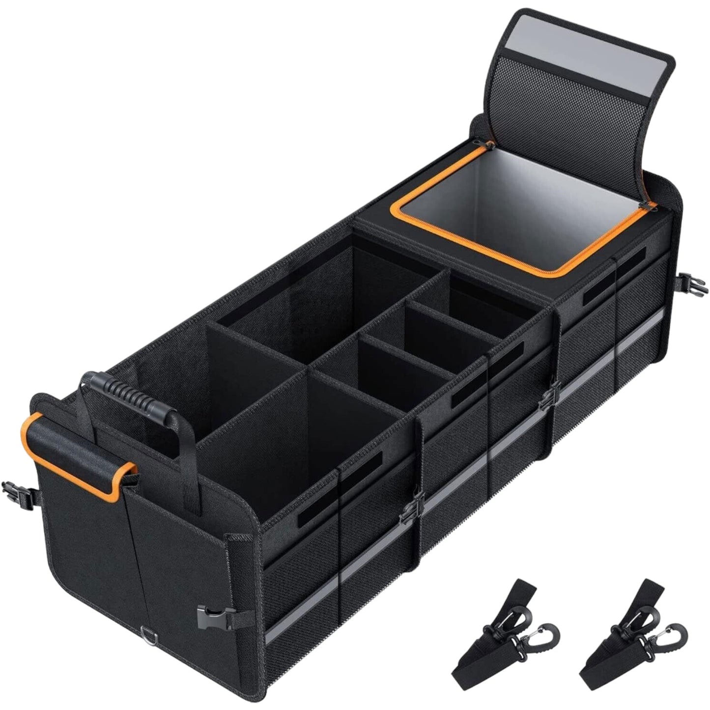 Social Hike Car Boot Organiser With Cooler - Collapsible Storage Box For Trunk