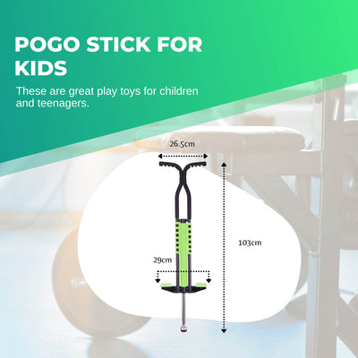 Social Hike Green Pogo Stick - Kids Jumping Jackhammer Exercise Hopper