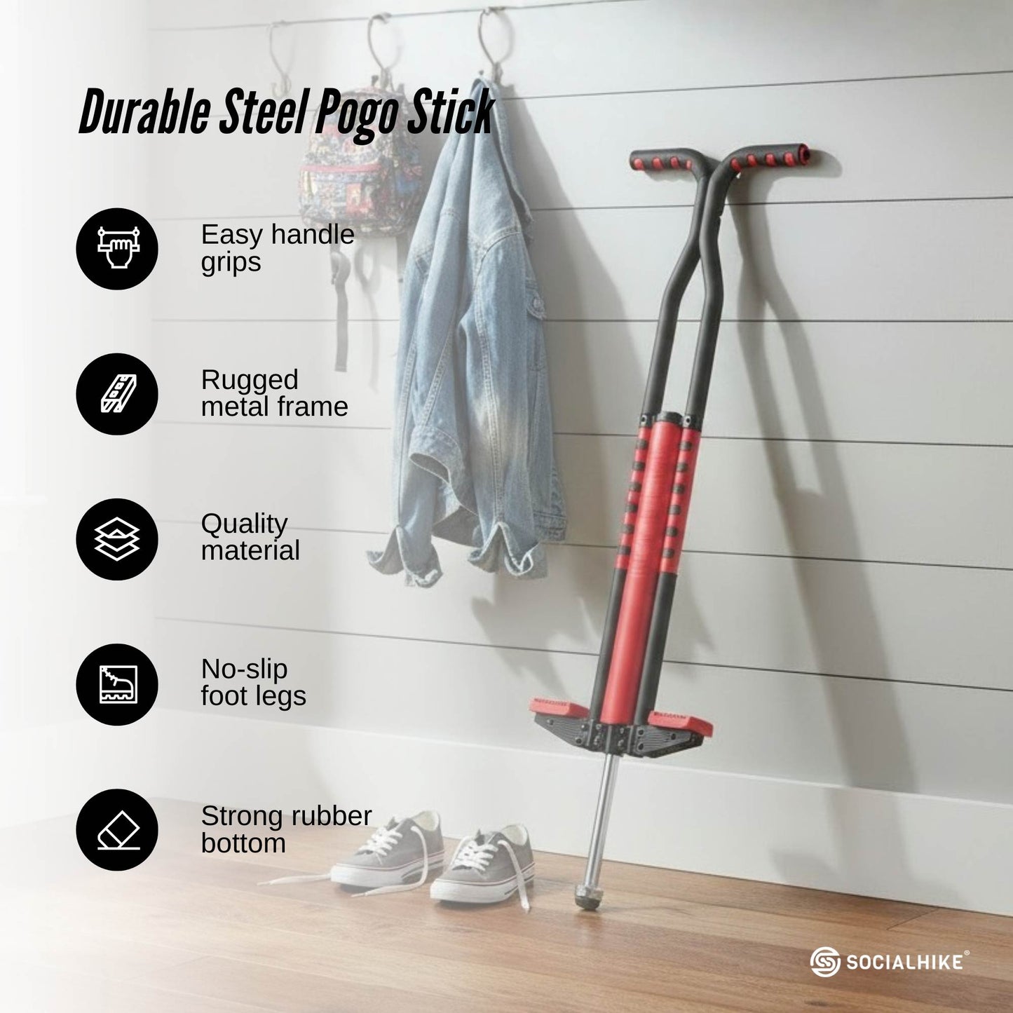 Social Hike Pogo Stick for Kids and Teenagers Jumping Hopper Outdoor Toy