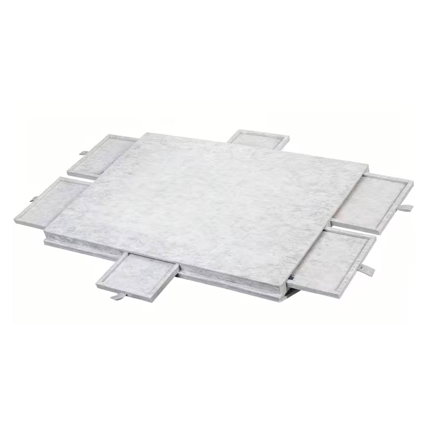 Social Hike Puzzle Board 1000 pcs - Felt Tilting Portable Cover + Drawers Silver