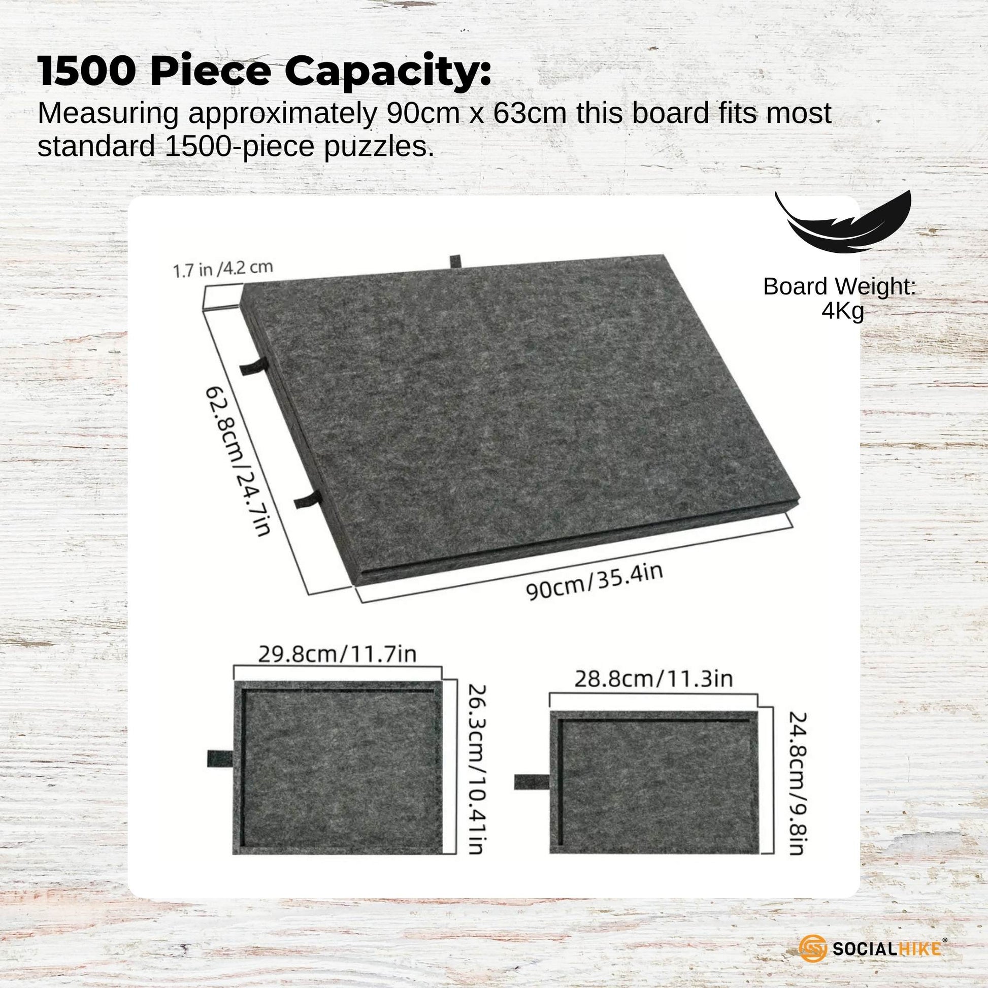 Social Hike Puzzle Felt Board - Folding Portable Stand Cover and Drawers