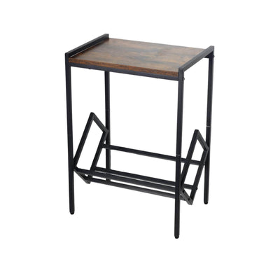 Social Hike Turntable Player Stand & Vinyl LP Record Album Storage - Black Metal