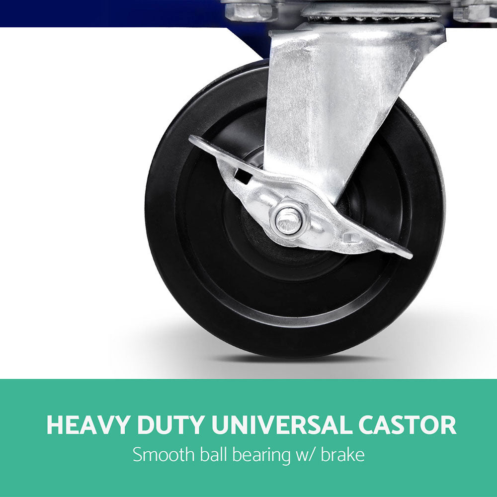 Giantz 14 Drawer Tool Box Cabinet Chest Mechanic Garage Storage Trolley Blue