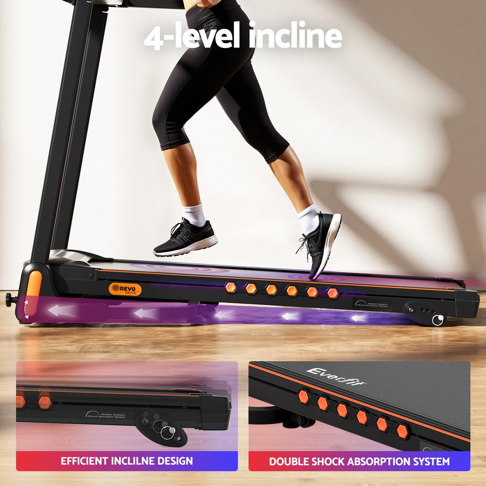 Everfit Treadmill Electric Home Gym Fitness Exercise Equipment Incline 390mm