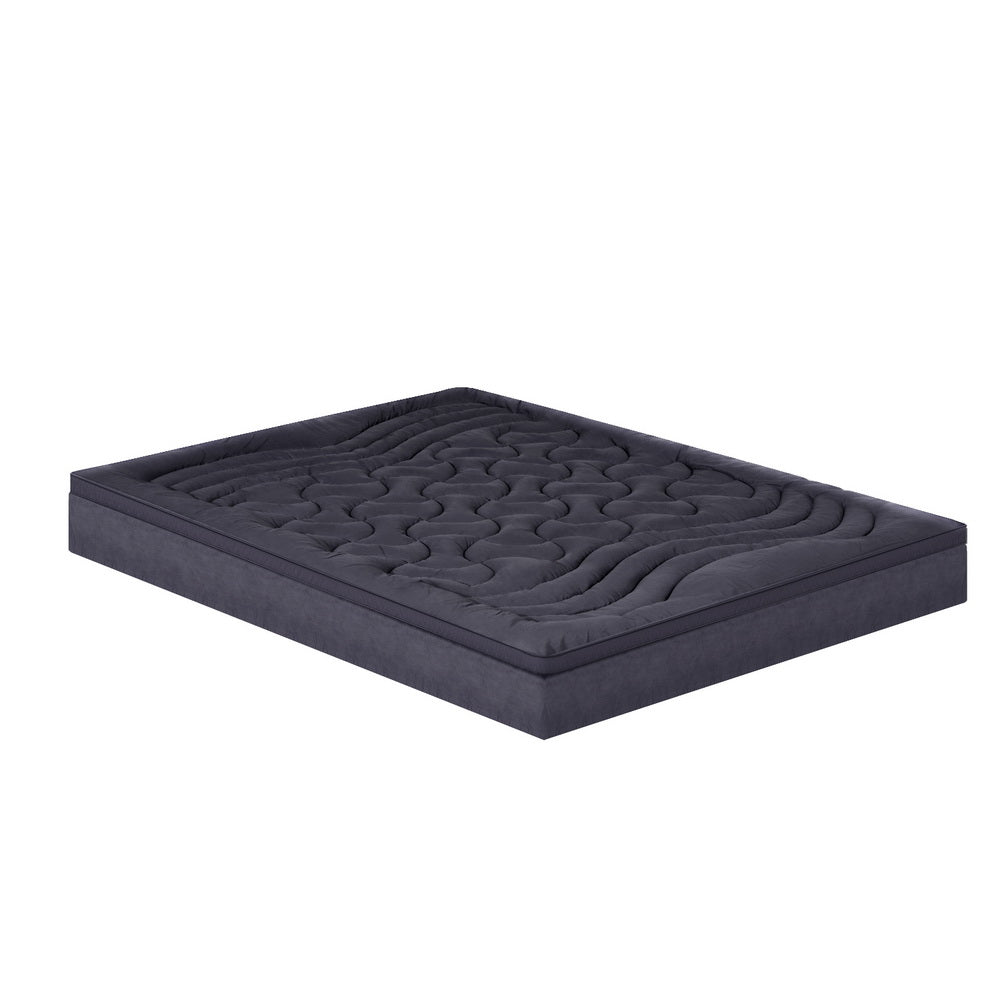 Giselle Bedding 3-Zone Pillowtop Mattress Topper 1000GSM for Back Pain Relief Washable with 45cm Deep Pocket Queen