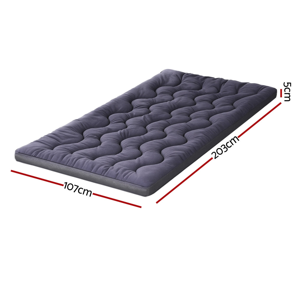 Giselle 5cm Mattress Topper Pillowtop toppers Bamboo Charcoal King Single