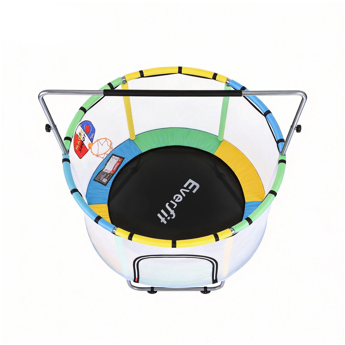 Everfit 55inch Trampoline Kids Rebounder with Basketball Set Sandbag Boxing Game