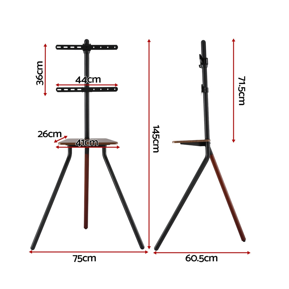 Artiss TV Stand Wooden Tray 24-55" Swivel Height Adjustable